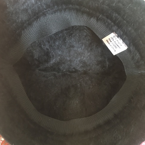 Vintage Black Angora Fur Bucket Hat - Picture 4 of 6